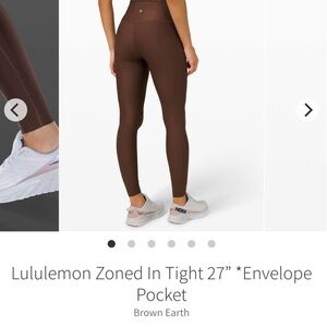 lululemon athletica Brown Earth Leggings